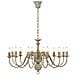 Lusso Casadino -  Candelabro Stile Anticato Bianco 12 Lampadine E14 - Foto miniatura 4
