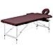 Lusso Casadino -  Lettino Da Massaggio A 2 Sezioni In Alluminio Viola Vino - Foto miniatura 2