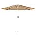 Ombrellone Giardino Con Palo In Acciaio Marrone 388x388x248 Cm - Foto miniatura 3