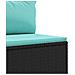 Set Divani Da Giardino 4 Pz Con Cuscini Nero In Polyrattan - Foto miniatura 5