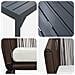 Set pranzo giardino  da 10 pezzi con cuscini Marrone Polyrattan, Tavolo giardino allungabile  Anthracite (140-210)x90x73 cm Acciaio - Foto miniatura 9