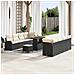 Set di divani da giardino  11 pezzi con cuscini in polyrattan nero e acacia, Divano da giardino a 2 posti  con cuscini in polyrattan nero, Set di dining da giardino in 3 pezzi con cuscini in polyrattan nero e acacia - Foto miniatura 2
