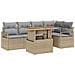 Set Divani Giardino con Cuscini Beige Rattan Polietilene,  Divano Giardino per 2 Persone con Ripostiglio e Cuscini Beige Rattan Polietilene - Foto miniatura 1