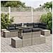 Set Divano da Giardino 9 Pezzi con Cuscini Grigio in Polyrattan - Foto miniatura 3