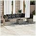 Set Divani da Giardino 7pz con Cuscini Grigio Chiaro Polyrattan - Foto miniatura 2