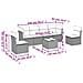 Set Divani da Giardino 7pz con Cuscini Grigio Chiaro Polyrattan - Foto miniatura 3