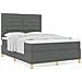 Letto a molle con materasso Grigio scuro 160x200 cm Tessuto - Foto miniatura 4