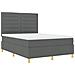 Letto a molle con materasso Grigio scuro 160x200 cm Tessuto - Foto miniatura 6