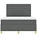 Letto a molle con materasso Grigio scuro 160x200 cm Tessuto - Foto miniatura 8
