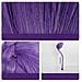 Parrucca Cosplay Viola: Capelli Sintetici Termoresistenti Per Anime E Feste - Foto miniatura 5