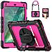 Custodia Per Ipad 9,7"" 2018/2019 Con Supporto E Tracolla Rosa - Foto miniatura 1