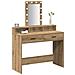 Tavolo da trucco con luci LED Rovere Artigianale 100x41x140 cm - Foto miniatura 3