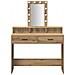 Tavolo da trucco con luci LED Rovere Artigianale 100x41x140 cm - Foto miniatura 5