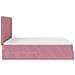 Struttura Letto Pouf con Materassi Rosa 200x200 cm Velluto - Foto miniatura 9
