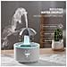 Diffusore Di Aromi A Goccia D'acqua Rotante Con Spina Ue - Umidificatore A Ultrasuoni Con Diffusore Di Oli Essenziali E Luce Led A 7 Colori White - Foto miniatura 5
