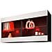 Komodee Tivoli Horizontal 100 Vetrina Sospesa, Nero/bianco, Illuminazione Led Multicolore Rgb, Larghezza 100 Cm X Altezza 50 Cm X Profondità 29 Cm, Per Soggiorno, Sala Da Pranzo - Foto miniatura 3