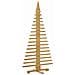 Albero di Natale in legno Marrone 150 cm Legno di pino massello - Foto miniatura 5
