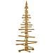 Albero di Natale in legno Marrone 150 cm Legno di pino massello - Foto miniatura 9