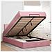 Pouf Letto con Materasso e LED Rosa 120x190cm in Velluto - Foto miniatura 2