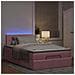 Pouf Letto con Materasso e LED Rosa 120x190cm in Velluto - Foto miniatura 3