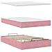 Pouf Letto con Materasso e LED Rosa 120x190cm in Velluto - Foto miniatura 9