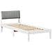 Struttura del Letto Bianco e grigio chiaro 75 x 190 cm - Foto miniatura 1