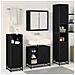 Set di mobili per il bagno 4 pcs Rovere Nero Legno multistrato - Foto miniatura 4