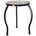 Set Di 3 Supporti, Mosaico Blu E Ferro Battuto, 33x33x37h-28x28x33h-23 - Foto miniatura 4