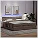 Pouf Letto con Materassi e LED Cappuccino 180x200cm Similpelle - Foto miniatura 3