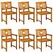 Panchina da esterno 6 pcs Naturale 56 x 55,5 x 90 cm - Foto miniatura 1