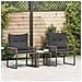 Set di Mobili da Esterno 7 pcs Grigio e Grigio Scuro polyrattan - Foto miniatura 4
