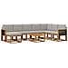 Set di divani da esterno 9 pcs Naturale e Grigio Chiaro - Foto miniatura 1