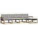 Set di divani da esterno 5 pcs Bianco e Grigio Chiaro - Foto miniatura 1