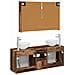 Set di Armadi da Bagno 4 pcs Legno antico 103,5 x 15,5 x 70 cm - Foto miniatura 8