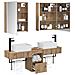 Set di Armadi da Bagno 5 pcs Rovere Artigianale - Foto miniatura 3