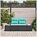Divano da giardino con cuscino 184 x 62 x 69 cm polyrattan - Foto miniatura 2