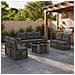 Set Divano da Giardino 8 pz Grigio e Grigio Scuro polyrattan - Foto miniatura 9