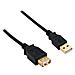 Cavo USB 2.0 M / F Typ-A Nero Dorato - 3m - Foto miniatura 1