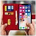 Custodia Iphone X / Xs Sportellino Portacarte Funzione Supporto Video - Rosso - Foto miniatura 3