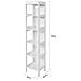 Mobiletto Da Bagno Salvaspazio Scaffale Scala Con 5 Ripiani Lunghezza 30 Profondità 30 Altezza 139 Cm, Bianco Bzr14-w - Foto miniatura 2