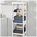 Mobiletto Da Bagno Salvaspazio Scaffale Scala Con 5 Ripiani Lunghezza 30 Profondità 30 Altezza 139 Cm, Bianco Bzr14-w - Foto miniatura 4