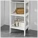 Mobiletto Da Bagno Salvaspazio Scaffale Scala Con 5 Ripiani Lunghezza 30 Profondità 30 Altezza 139 Cm, Bianco Bzr14-w - Foto miniatura 1