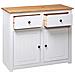 Credenza Bianca 93x40x80 cm in Legno Massello di Pino Panama - Foto miniatura 8