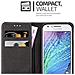 Custodia Compatibile Con Samsung Galaxy J1 2015 In Oro Rosato Nero - Coperchio Protettiva Con Chiusura Magnetica, Funzione Stand E Tasca Per Le Carte - Foto miniatura 6