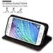 Custodia Compatibile Con Samsung Galaxy J1 2015 In Oro Rosato Nero - Coperchio Protettiva Con Chiusura Magnetica, Funzione Stand E Tasca Per Le Carte - Foto miniatura 8