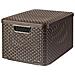 Cestino Con Plastica Marrone Scuro Rattan Style L - Foto miniatura 1