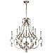 Lampadario A 9 Luci Finitura Argento, Attacco E14 - Foto miniatura 1