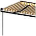 Tenda da Sole Retrattile Automatica 600x350 cm Gialla e Bianca - Foto miniatura 3
