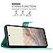 Custodia Compatibile Con Google Pixel 6 In Turchese Fiore - Coperchio Protettivo In Design Floreale Con Chiusura Magnetica, Funzione Stand E Slot Per Carte - Foto miniatura 4