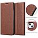 Custodia Compatibile Con Apple Iphone 13 In Marrone Cappuccino - Coperchio Protettiva Con Chiusura Magnetica, Funzione Stand E Tasca Per Le Carte - Foto miniatura 5